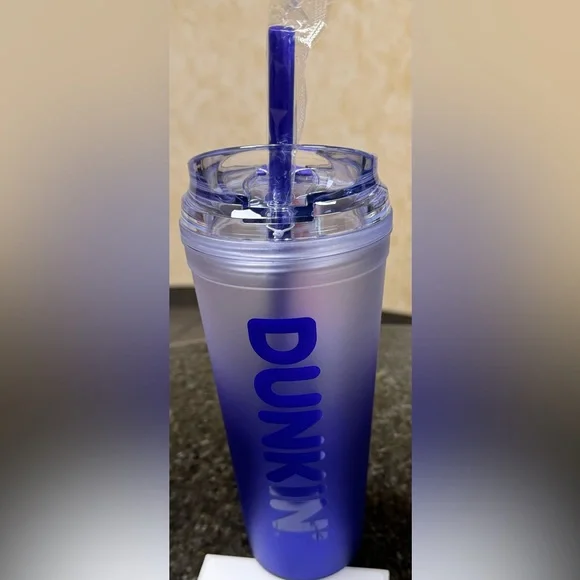 Dunkin' Summer 2024 Ombre Plastic Insulated 24oz Tumbler PURPLE - NWT - Picture 1 of 4